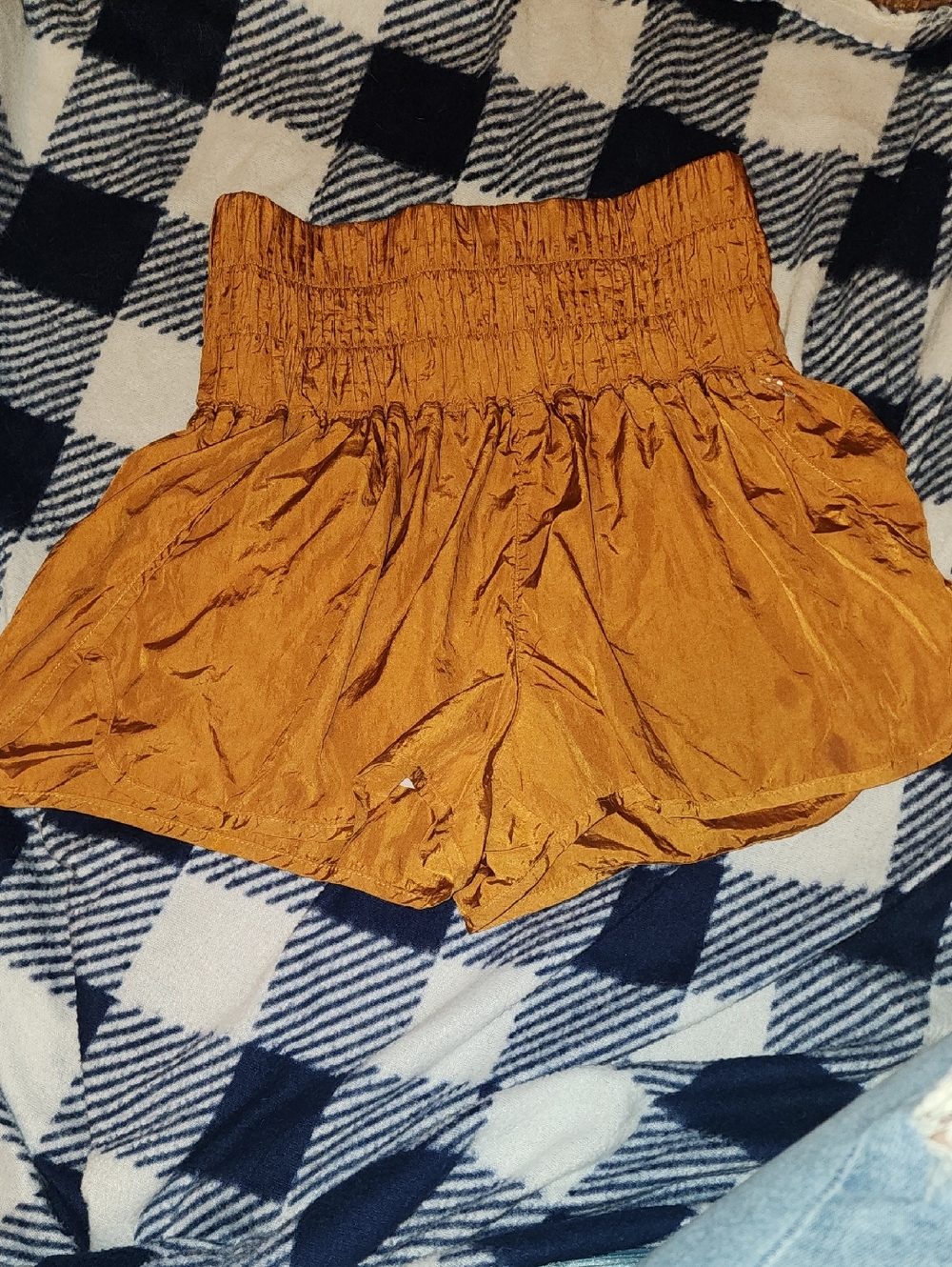 FP Movement by Free People High-Waist Smocked Shorts